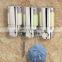 Wall Mounted Sliver Finished Pump Action Triple liquid owl soap dispenser refill bag black