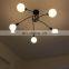 Modern Chandeliers Lamp 3/5/8 Heads Black Iron Pendant Light