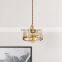 Gold Glass Pendant Hanging Light E27 Modern Lamp Chanderlie For Home Bar