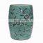 Beautiful Chinese Ceramic Garden Blue Stool Seat With Acacia Confusa Design