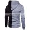 Customized casual men's zipper cardigan color matching sports training suit sweater wholesale