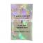Custom printed holographic pouch ziplock packs hologram mylar packaging iridescent bags for cosmetic
