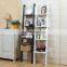 Wood Ladder Shelf 4 Tier Wall Leaning Bookshelf Ladder Bookcase Storage Display Shelf