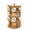 Bamboo Coffee Pod Holder Carousel, 30 Capacity, Brown Coffee Pod Storage Organizer