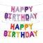 Balloons Happy Birthday Letter Color Block Party Supplies Wall Decorations Foil Balloons Set