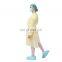 Industry Use Dustproof Laboratory Impervious Disposable Yellow Isolation Cover Gown
