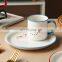 Hot Sale Stack Cups Cute Moose Mug Elf Cup Christmas Plates Set Taza Plegable Teller Ceramic Cup And Saucer For Christmas Gifts