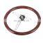 Steering Wheel Vintage Wooden, Flat Wood Finish Steering Wheel Wood Rim Steering Wheel