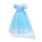 Disney Frozen Costume Princess Dress for Girls White Sequined Mesh Ball GownRopa de verano para niñas, vestidos de princesa Elsa de Frozen, Vestido de manga voladora para niños, vestidos de fiesta para bebés, ropa para niños 2022