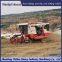 The modification of wheat harvester with triangular track and semi chain track has strong passability