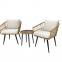 50% OFF Guangzhou Factory Clearance Sale Aluminium Frame Bistro Patio 3pcs Set with Olefin Cushions Garden Chatting Set