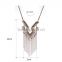 2015 YiWu new products Europe and the United States the new big necklace Long multilayer arrow alloy tassel necklaces