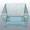 Galvanized foldable wire container in store