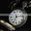 New Mens Stainless Steel Case White Dial Amber Front Antique Pocket Watch with Chain