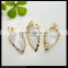 LFD-0069P ~ Wholesale Druzy Quartz Gem Stone Pendants , Gem Stone Arrow head Charm Pendant Necklace