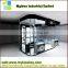 White simple glass wood jewelry display kiosk/shopping display shelf