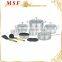 MSF Chinese Kitchen Appliances Manufacturer12pcs Stainless Steel Cookware Set MSF-3825