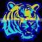 100% embroidery iron on tiger head garment custom embroidery patch