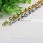 new design fashion beautiful crystal necklace,crystal jewelry necklace stainless steel pvd gold reflection box chain