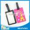 Wholesale cheap promotion lovely pink gift airplane pvc luggage tag