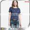 Cheap Women Grey Summer Cotton Short Sleeve Casual T-Shirt