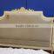 French Style Wooden Hand Carved Tufted Rustic Style Headboard