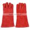 factory sales red leather welding working gloves