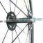 Price competitive Chinese track bike wheelsets 700C 60mm x 23mm tubular carbon track bicycle, Novatec track hub 1620g/set