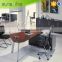 Hot Sale Modern New Design Steel Frame Secretary Desk Office Executive Table With Side Table