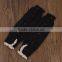 Fashion acrylic baby leg warmers with ruffle wholesale baby lace buttons leg warmers
