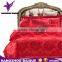 Chinese Bridal Red Rose Embroidery Applique Bedding