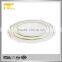 Tableware white gold rim embossed bulk custom ceramic plates