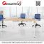 Cheap price conference table 2 meters wooden with steel leg of small meeting table