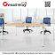 Cheap price conference table 2 meters wooden with steel leg of small meeting table