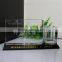 Personalized crystal glass office desk & table organizer