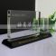 Personalized crystal glass office desk & table organizer