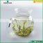 360ml Borosilicate Clear Glass Tea Pot With Handle