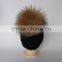 Children Handmade New Design Baby Colourful Hats For Kids With Raccoon Fur Balls Knitted Baby Kids Hats