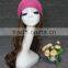 Fashion Knit Headband Pattern Raccoon Fur Pompom Wool Knitted Winter Headband For Women