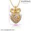 32547 Xuping fashion heart design zircon 18k gold color pendant