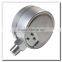 High quality 4 inch 100 mm bottom connection type low pressure gauge with all ss material