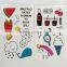 custom hot sale small tattoo cute cartoon temporary tattoo sticker