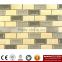 Imark Subway Yellow Travertine Marble Stone Mix Crackle Glazed Ceramic Mosaic Backsplash Tile / Art Ceramic Wall Tile