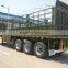 Carbon Steel Material Side Wall Semi Trailer/ Flatbed Semi-trailer/3 Axle Truck Trailer Transport Bulk Cargo