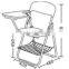 school furniture supply folding chair writing pad