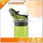 Carabiner flip lid straw sport plastic drink bottle