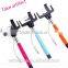 2016 BEST SELLING in China happy travel tourism D09Plus Cable Take Pole Extensible Selfie Stick Handheld Monopod With Mirror