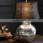 CE CUL SAA CCC best selling high quality bubble mercury glass table lamp with black silk shade