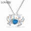 SPI007W Wholesale 925 Sterling Silver Crab Pendant Necklace