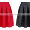 Stylish Lady Women's High Waist Vintage Style Pleated Swing Ball Gown Dark Print Skirt
